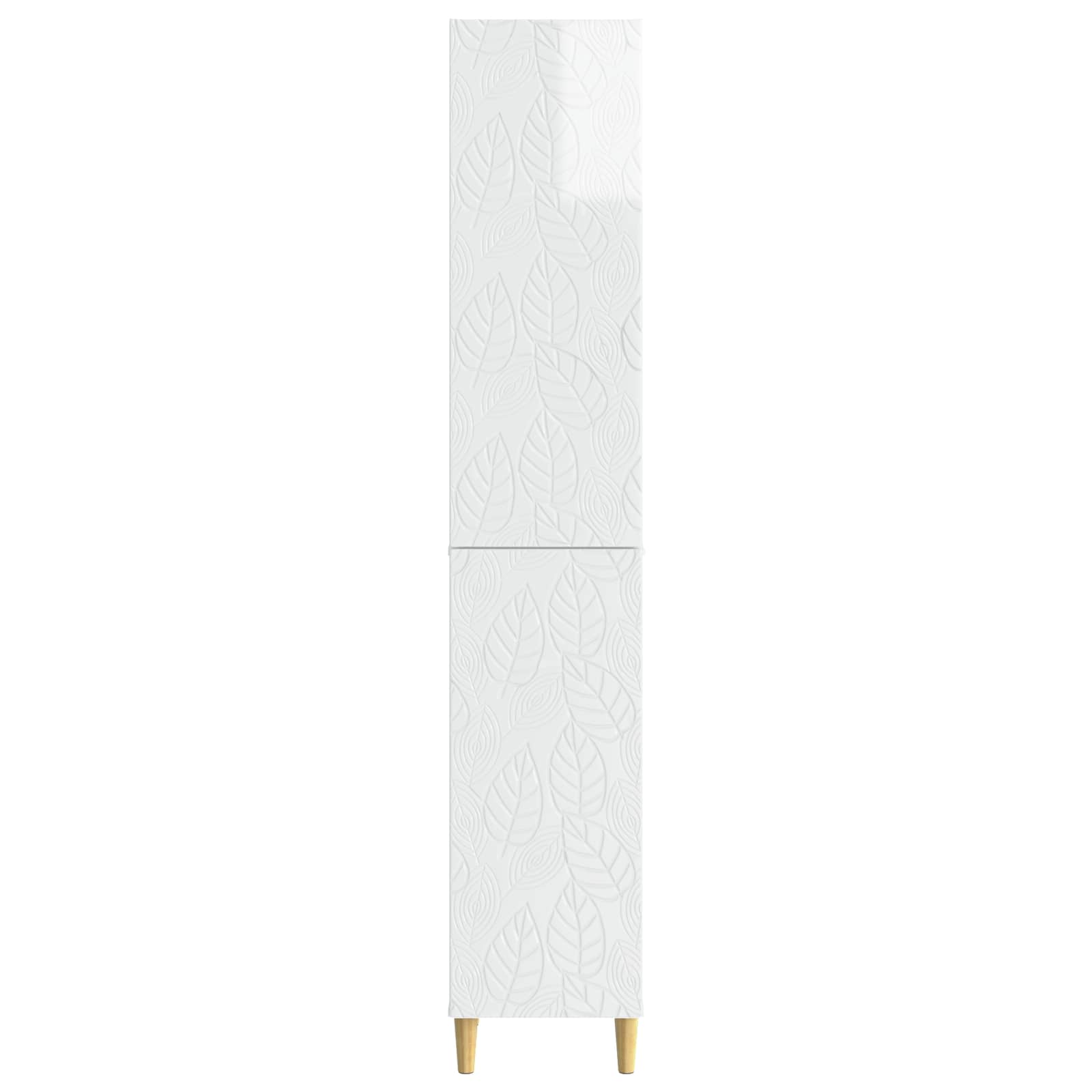 Juego de armarios 2 pcs Blanco Brillante Madera de ingeniería
