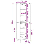 Juego de armarios 2 pcs Blanco Brillante Madera de ingeniería