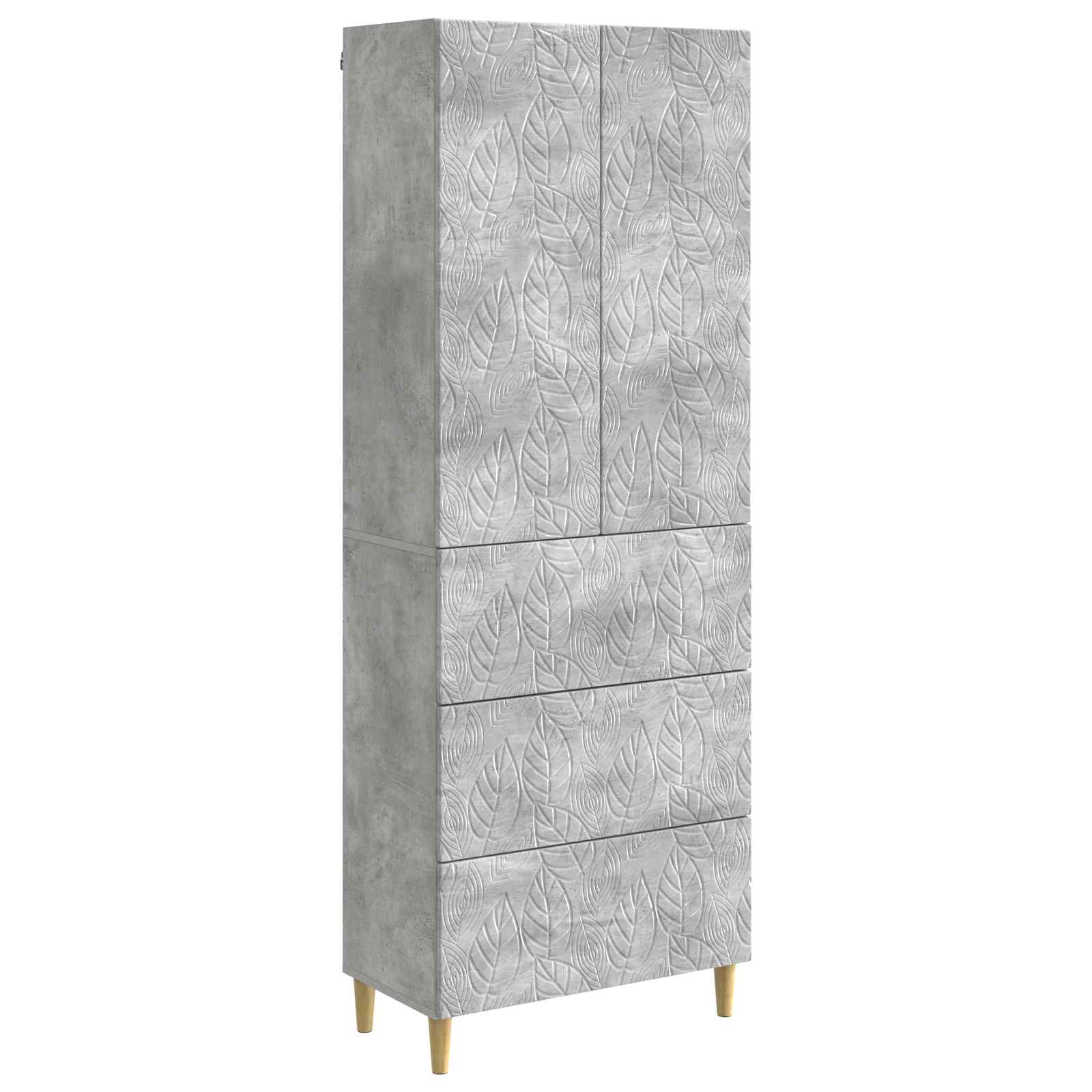 Juego de armarios 2 pcs Blanco Brillante 66 x 34,5 x 90 cm