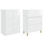 Juego de armarios 2 pcs Blanco Brillante 66 x 34,5 x 90 cm