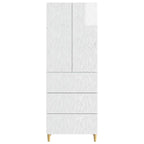 Juego de armarios 2 pcs Blanco Brillante 66 x 34,5 x 90 cm