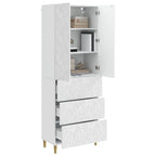 Juego de armarios 2 pcs Blanco Brillante 66 x 34,5 x 90 cm