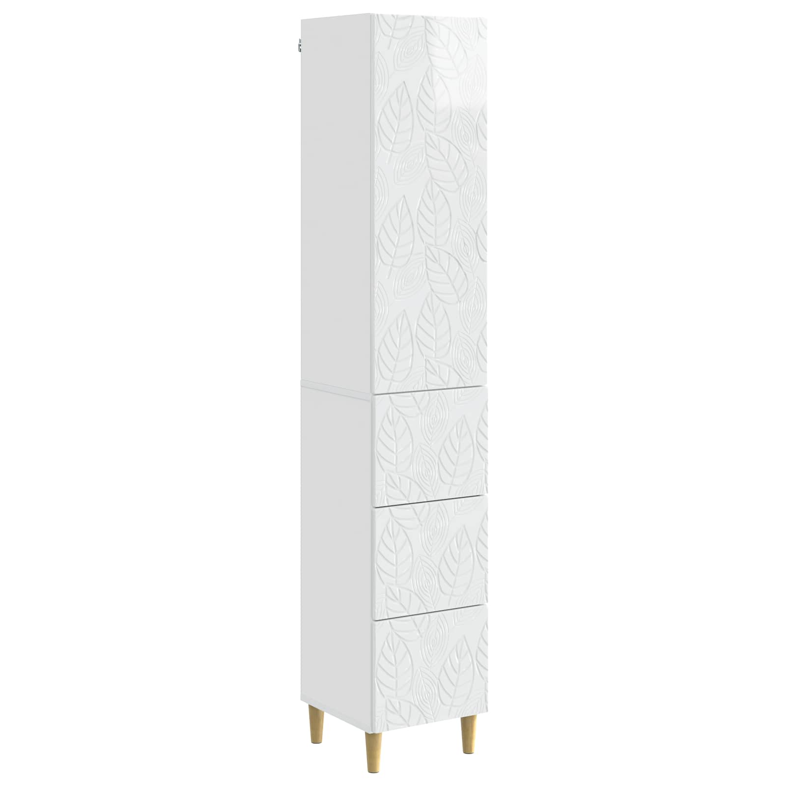 Juego de armarios 2 pcs Blanco Brillante 33 x 34,5 x 90 cm