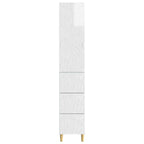 Juego de armarios 2 pcs Blanco Brillante 33 x 34,5 x 90 cm