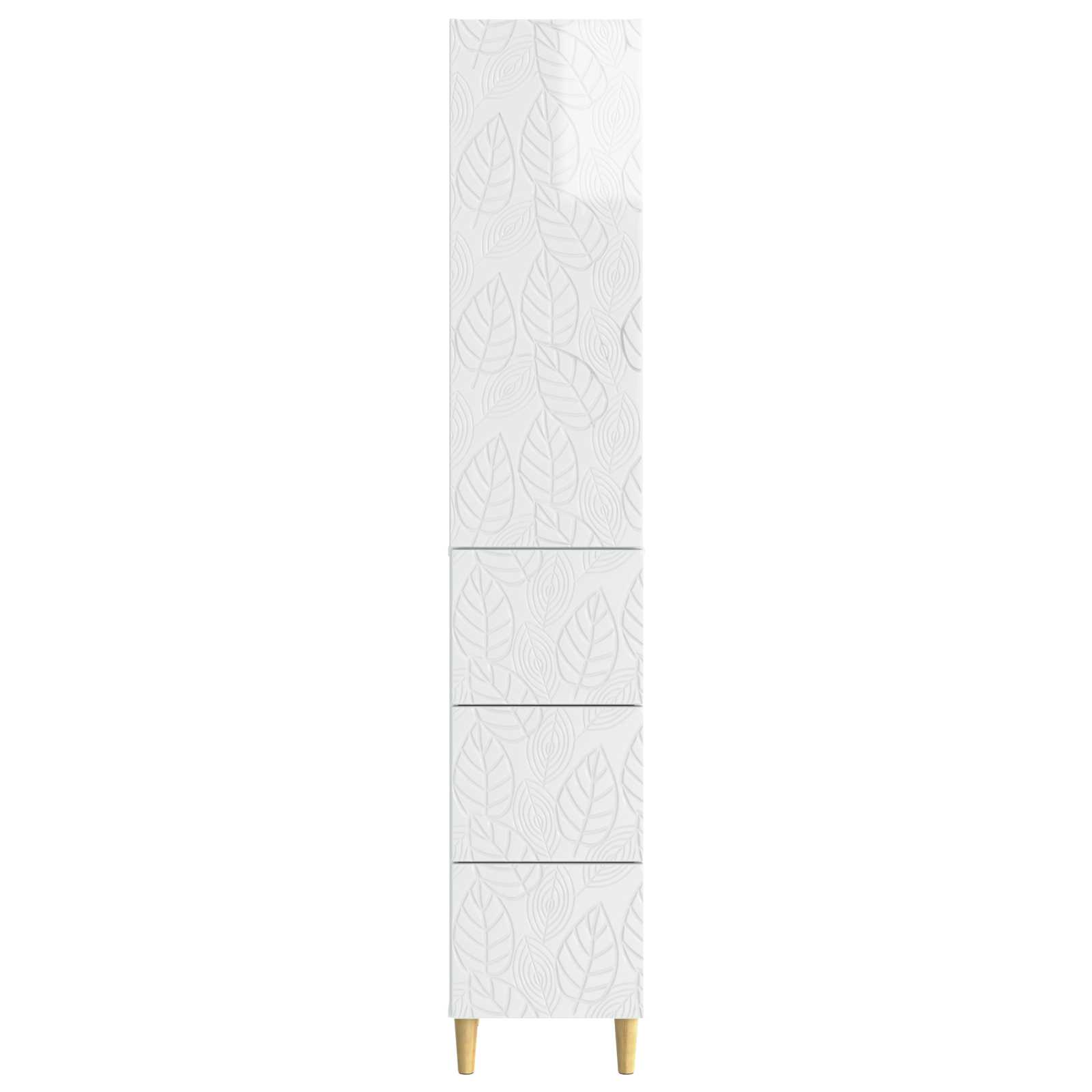 Juego de armarios 2 pcs Blanco Brillante 33 x 34,5 x 90 cm