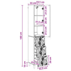 Juego de armarios 2 pcs Blanco Brillante 33 x 34,5 x 90 cm