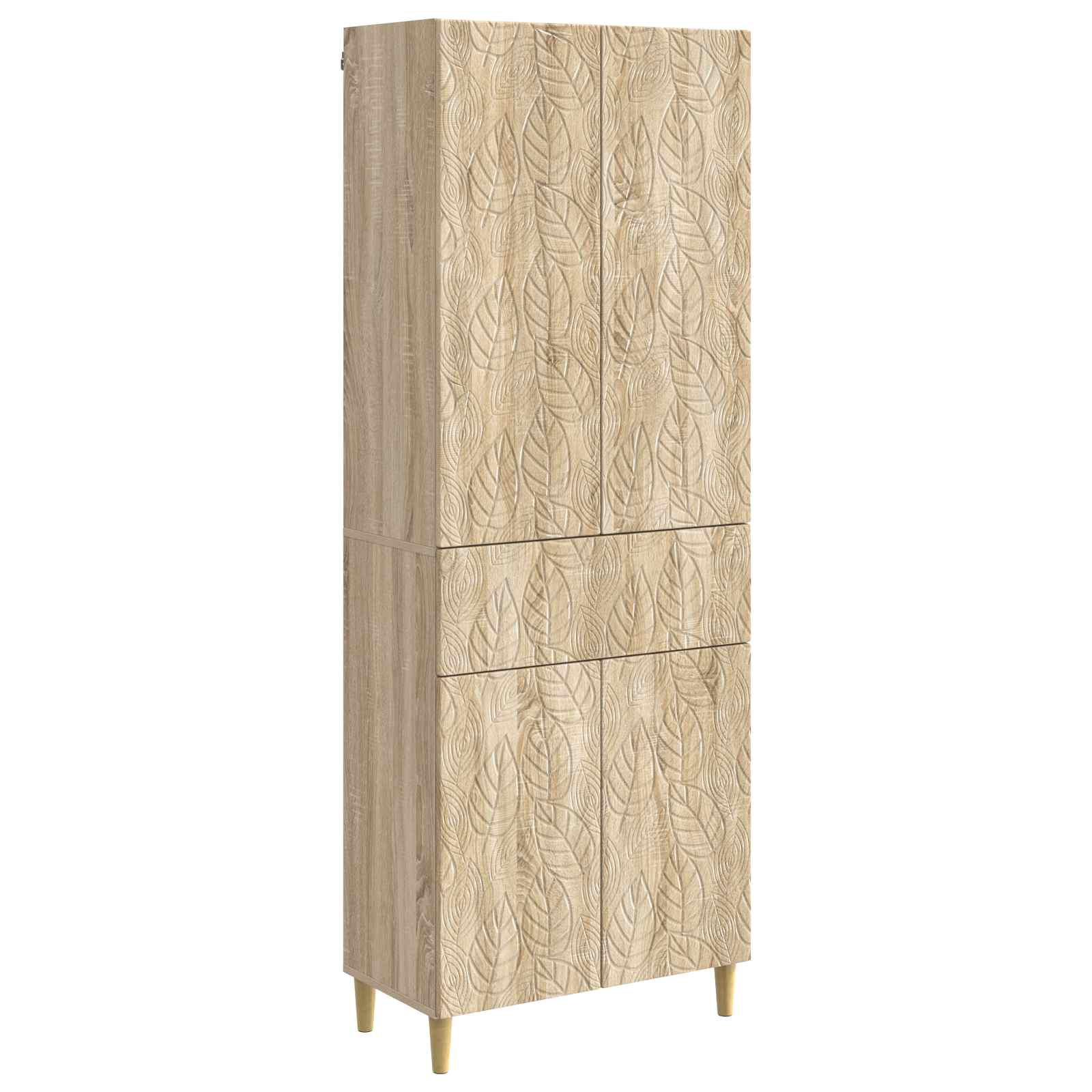 Juego de armarios 2 pcs Blanco Brillante Madera de ingeniería