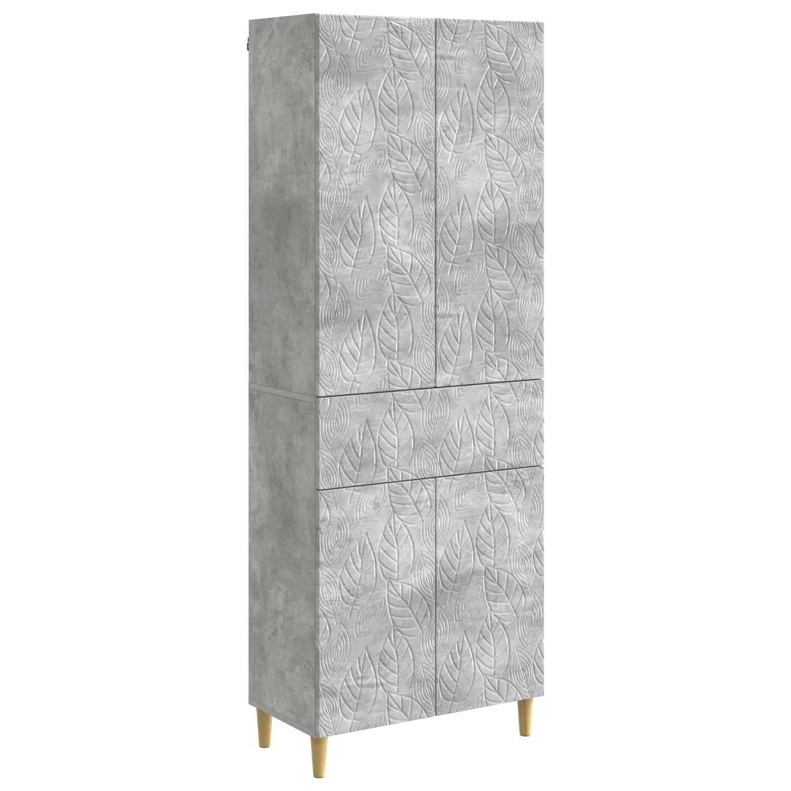 Juego de armarios 2 pcs Blanco Brillante Madera de ingeniería