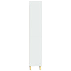 Juego de armarios 2 pcs Blanco Brillante Madera de ingeniería