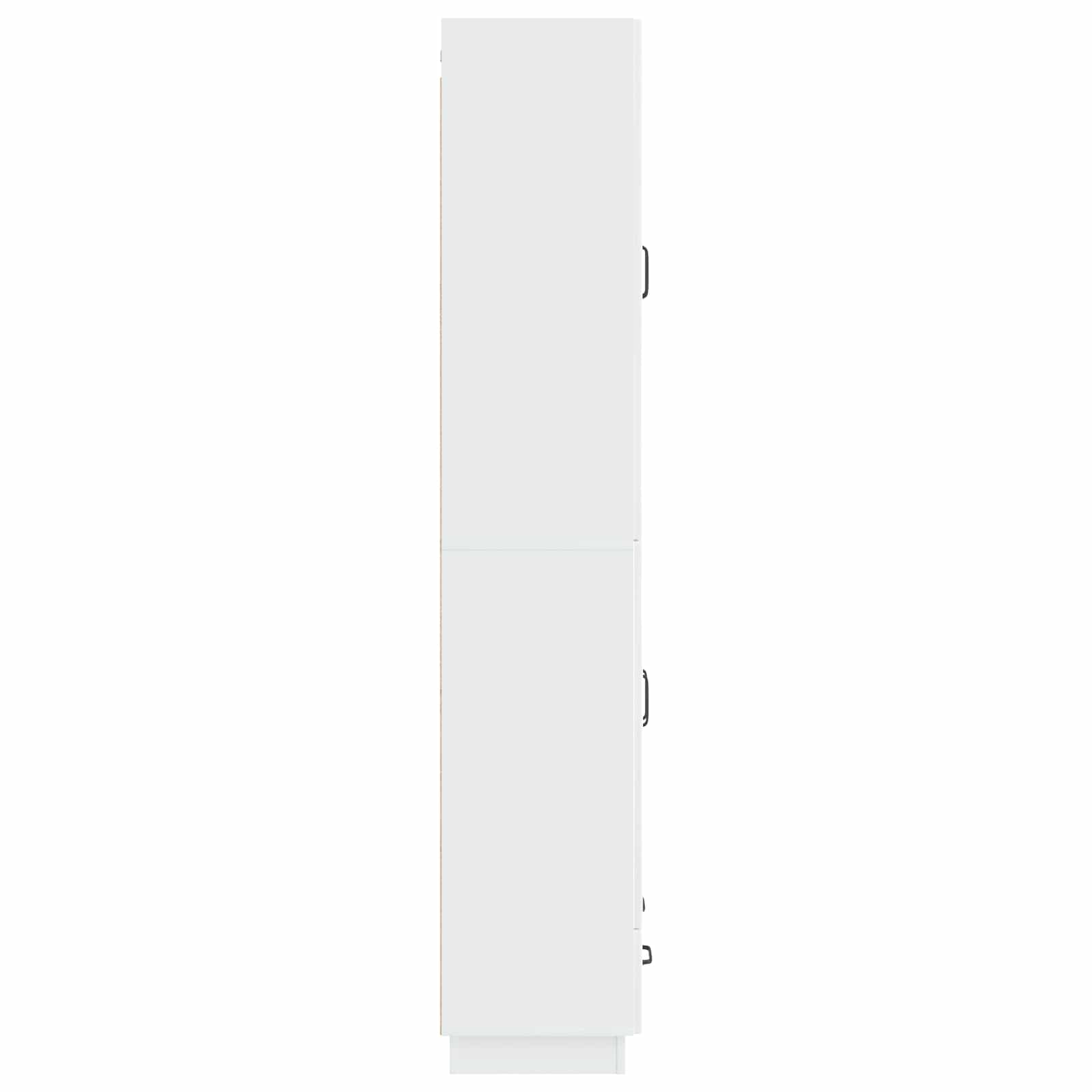 Juego de armarios 2 pcs Blanco Brillante Madera de ingeniería