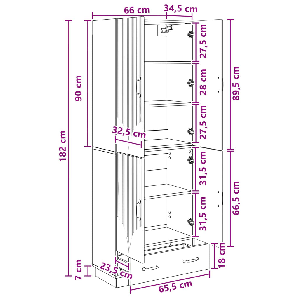 Juego de armarios 2 pcs Blanco Brillante Madera de ingeniería