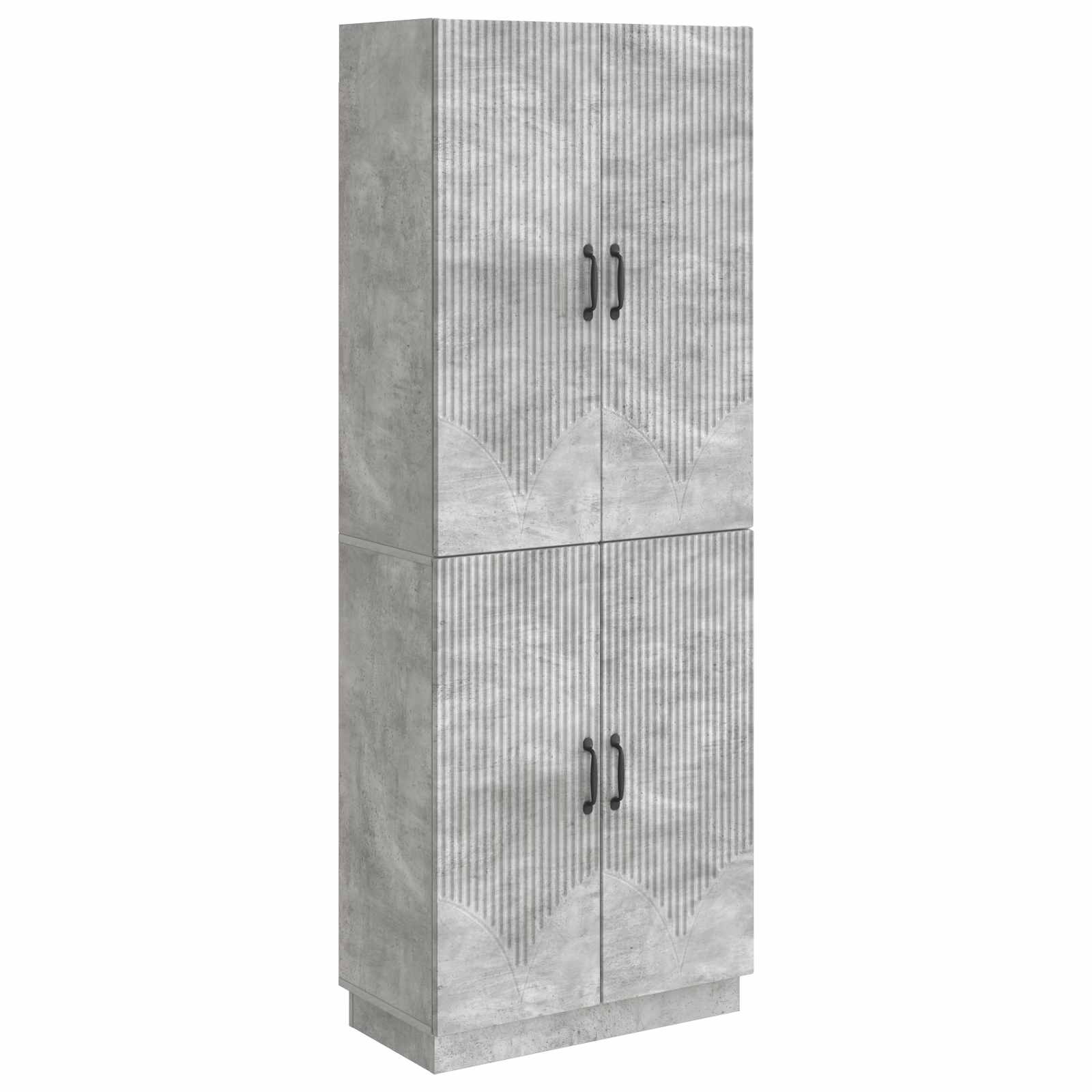 Juego de armarios 2 pcs Blanco Brillante Madera de ingeniería