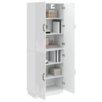 Juego de armarios 2 pcs Blanco Brillante Madera de ingeniería