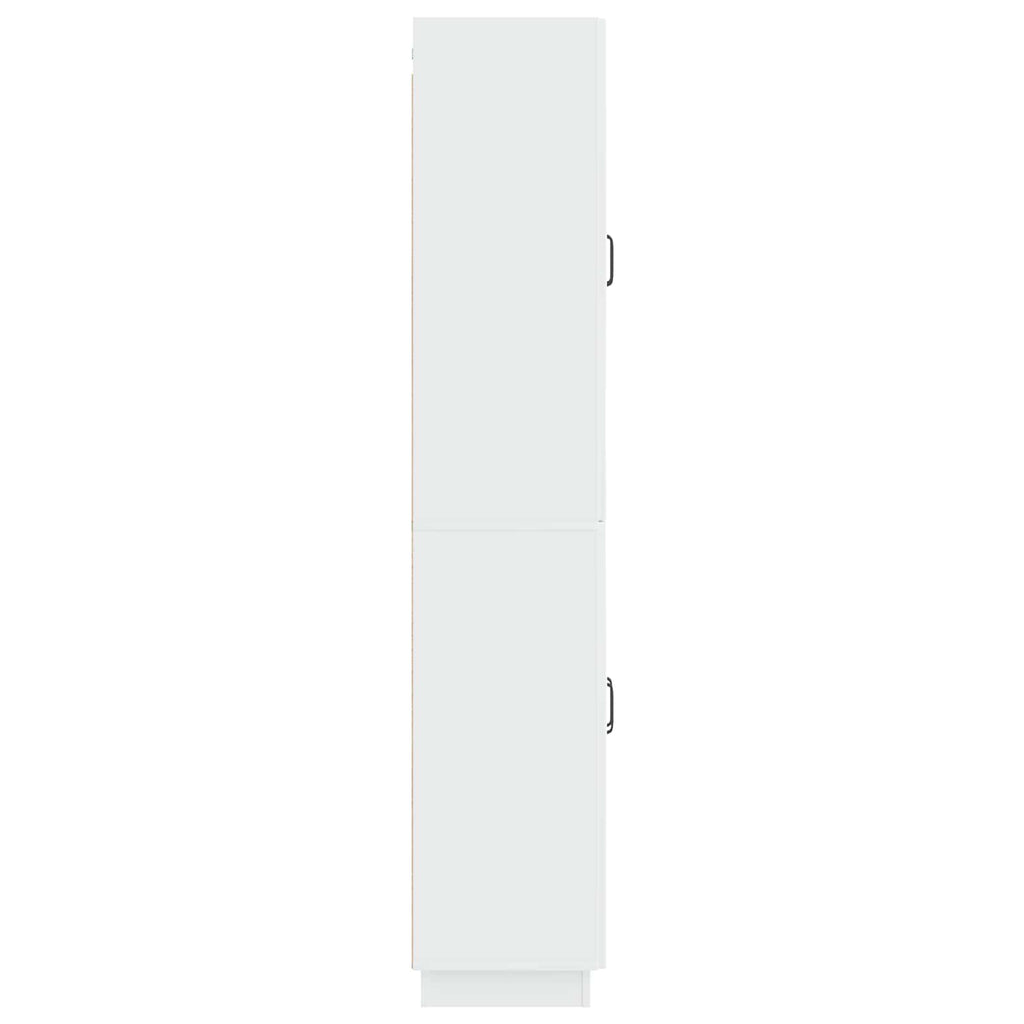 Juego de armarios 2 pcs Blanco Brillante Madera de ingeniería