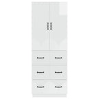 Juego de armarios 2 pcs Blanco Brillante 66 x 34,5 x 87 cm