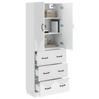 Juego de armarios 2 pcs Blanco Brillante 66 x 34,5 x 87 cm