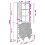 Juego de armarios 2 pcs Blanco Brillante 66 x 34,5 x 87 cm