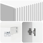 Juego de armarios 2 pcs Blanco Brillante 33 x 34,5 x 87 cm