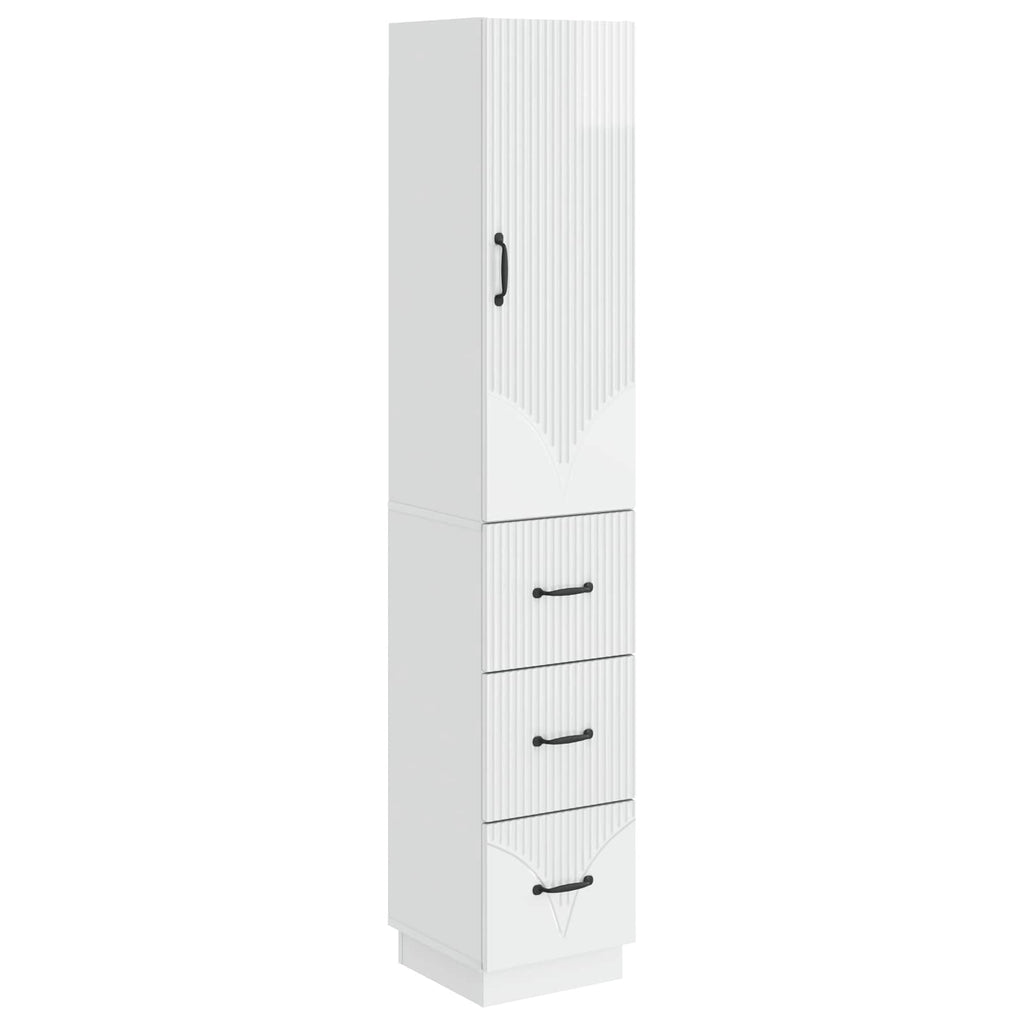Juego de armarios 2 pcs Blanco Brillante 33 x 34,5 x 87 cm
