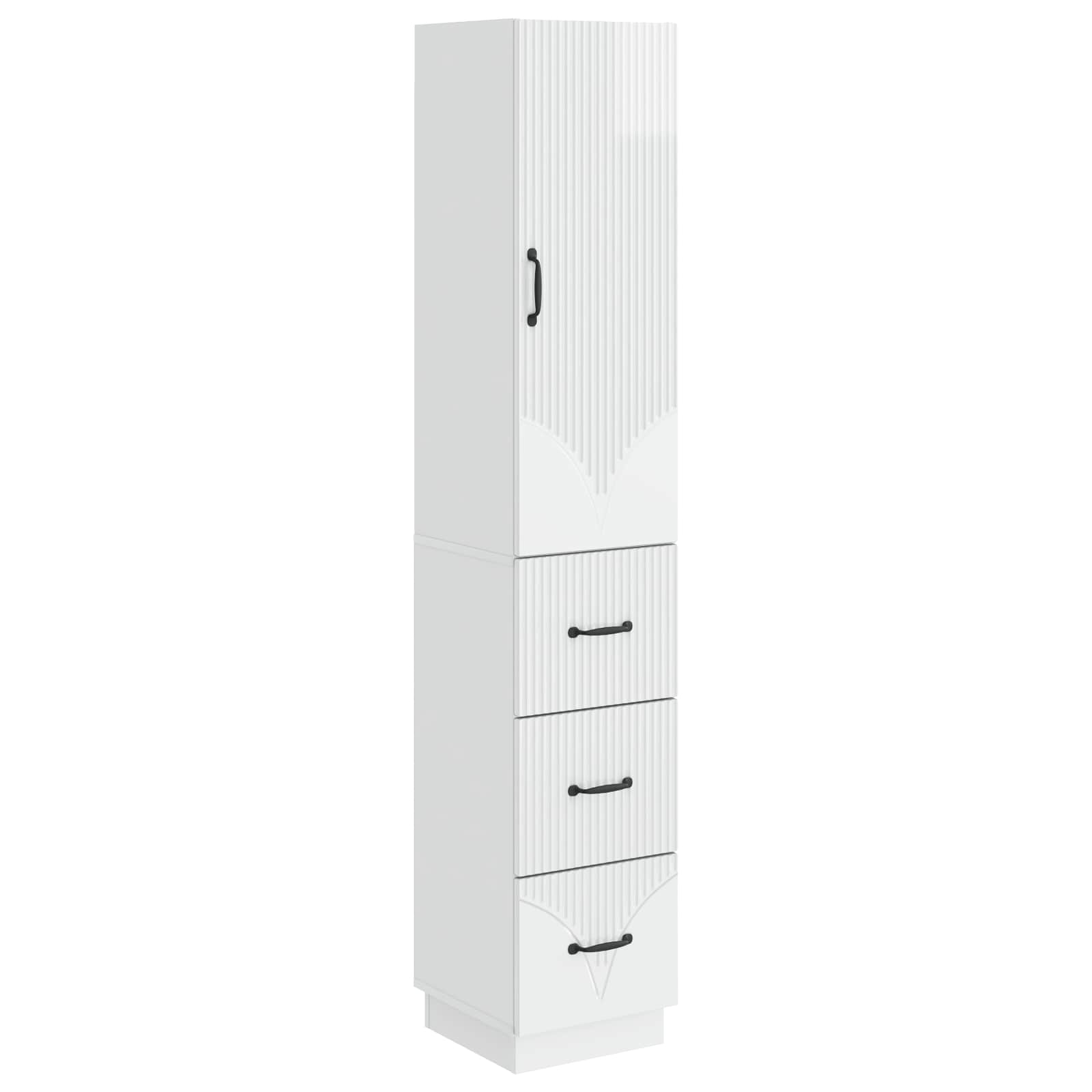 Juego de armarios 2 pcs Blanco Brillante 33 x 34,5 x 87 cm
