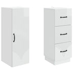 Juego de armarios 2 pcs Blanco Brillante 33 x 34,5 x 87 cm