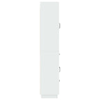 Juego de armarios 2 pcs Blanco Brillante Madera de ingeniería