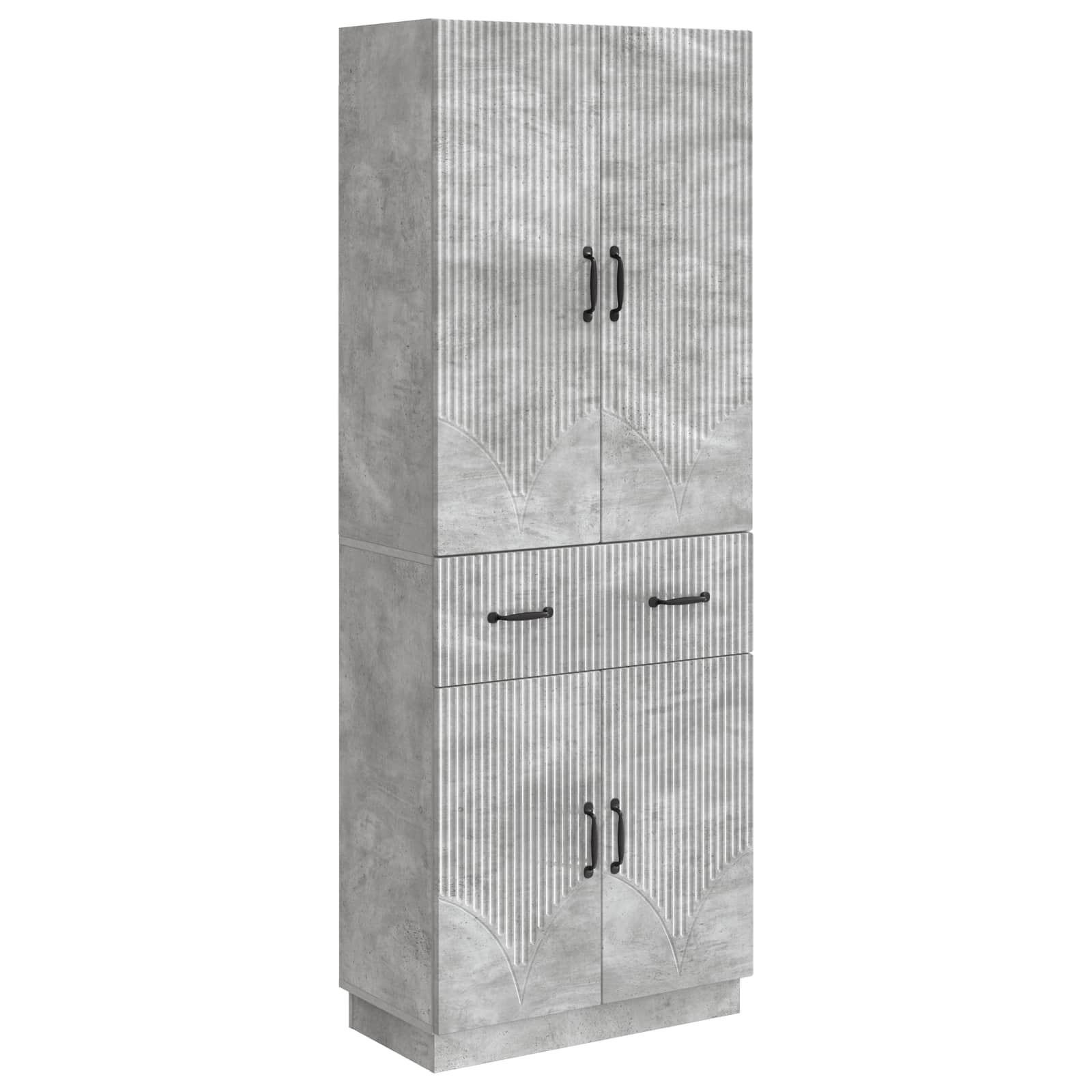 Conjunto de armários 2 pçs Branco Brilhante Madeira processada