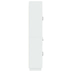 Juego de armarios 2 pcs Blanco Brillante Madera de ingeniería