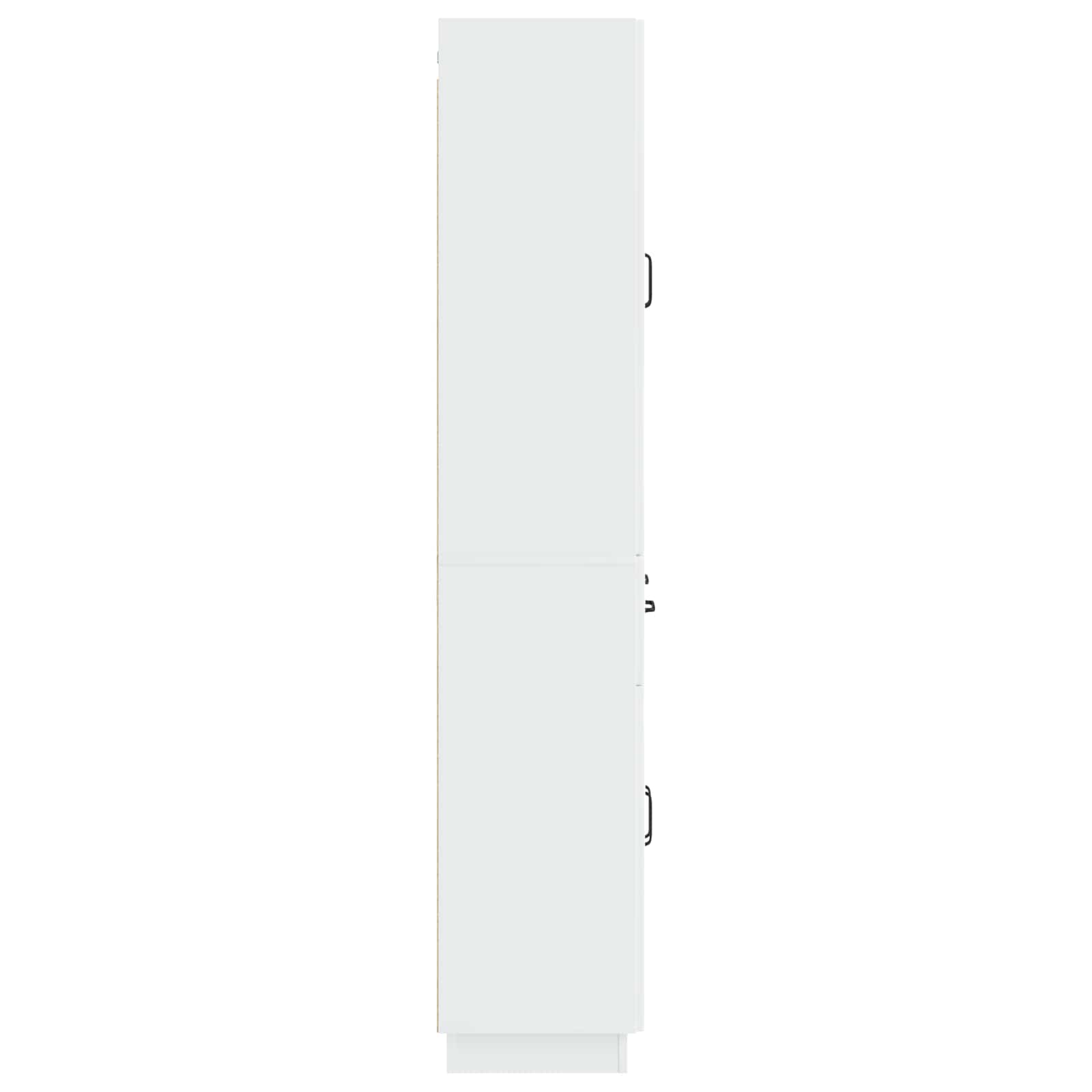 Juego de armarios 2 pcs Blanco Brillante Madera de ingeniería