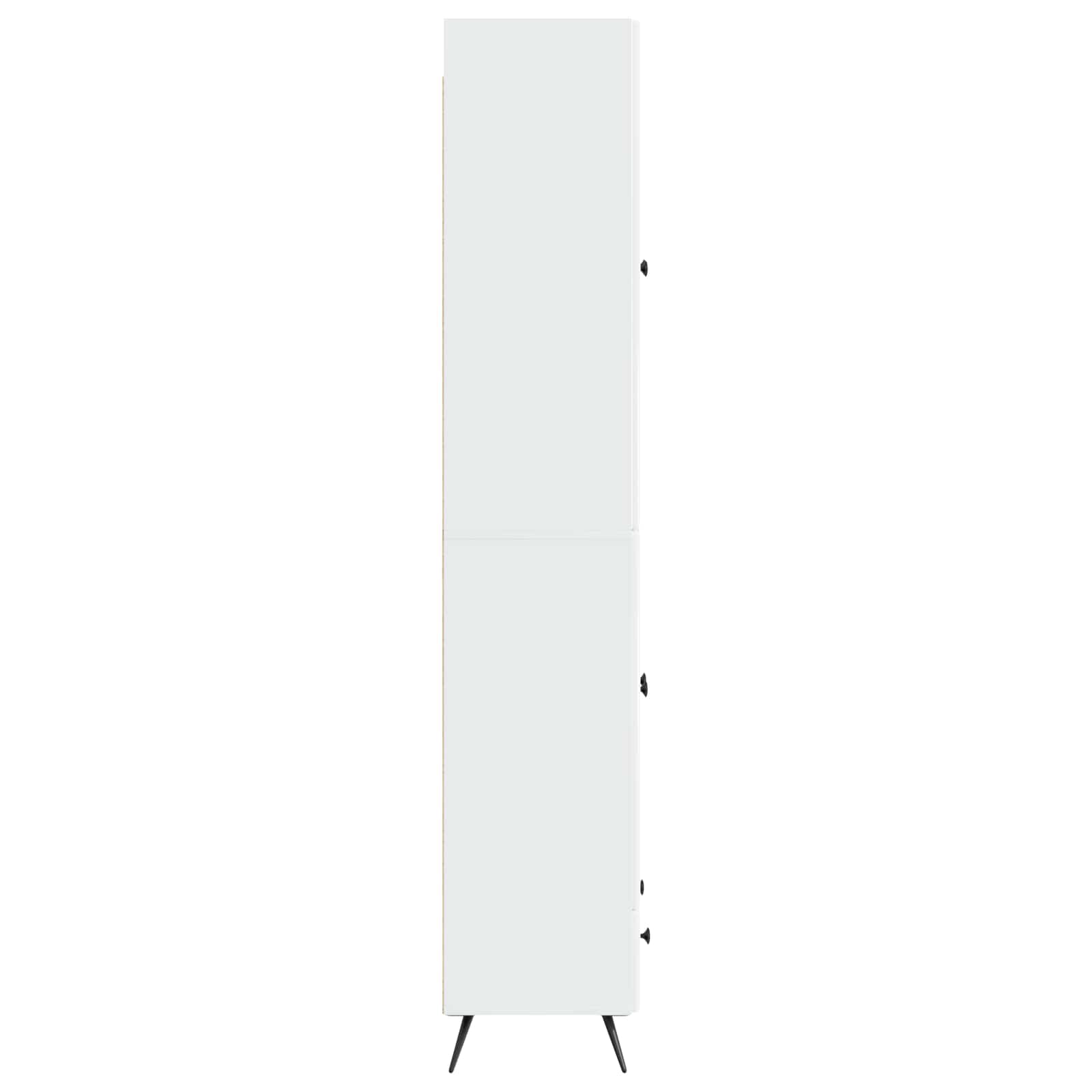 Juego de armarios 2 pcs Blanco Brillante Madera de ingeniería