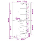 Juego de armarios 2 pcs Blanco Brillante Madera de ingeniería
