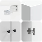 Juego de armarios 2 pcs Blanco Brillante Madera de ingeniería