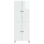 Juego de armarios 2 pcs Blanco Brillante Madera de ingeniería