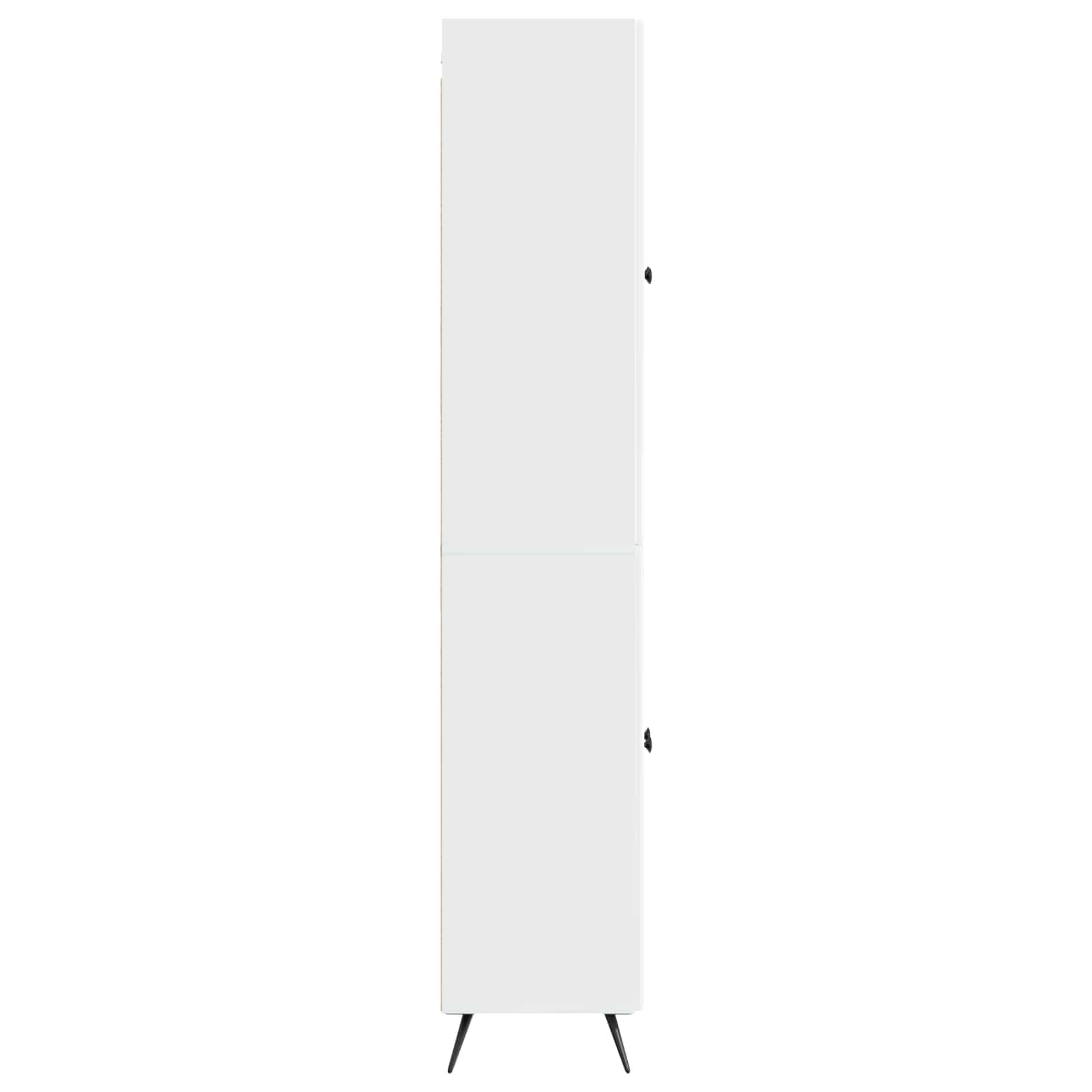 Juego de armarios 2 pcs Blanco Brillante Madera de ingeniería