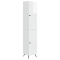 Juego de armarios 2 pcs Blanco Brillante Madera de ingeniería