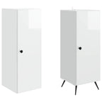 Juego de armarios 2 pcs Blanco Brillante Madera de ingeniería
