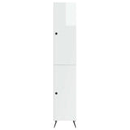 Juego de armarios 2 pcs Blanco Brillante Madera de ingeniería