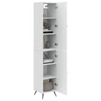 Juego de armarios 2 pcs Blanco Brillante Madera de ingeniería