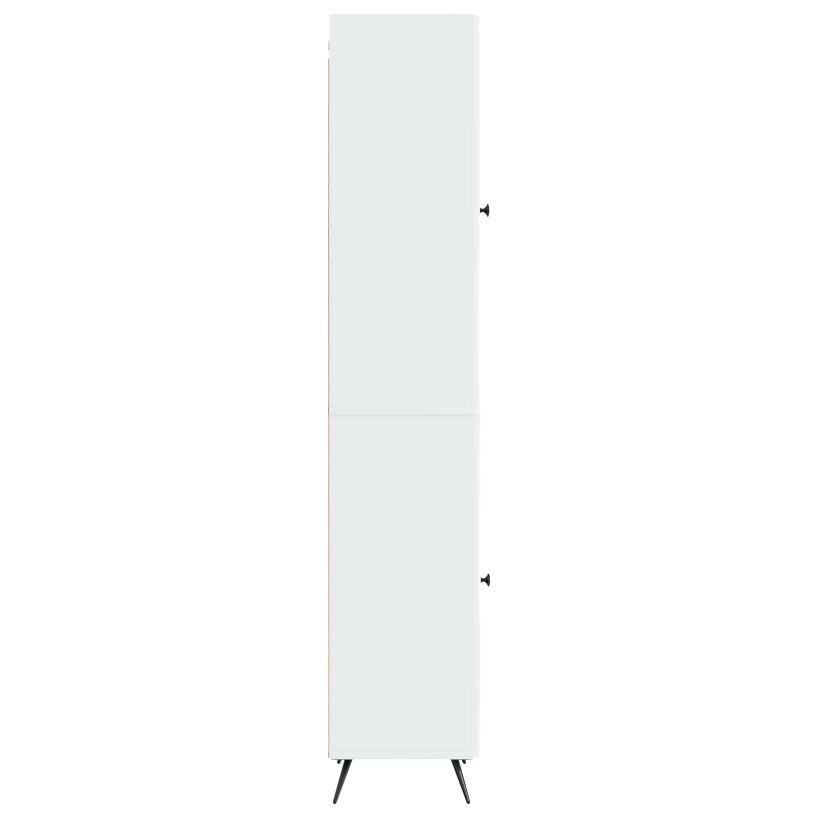 Juego de armarios 2 pcs Blanco Brillante Madera de ingeniería