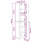 Juego de armarios 2 pcs Blanco Brillante Madera de ingeniería