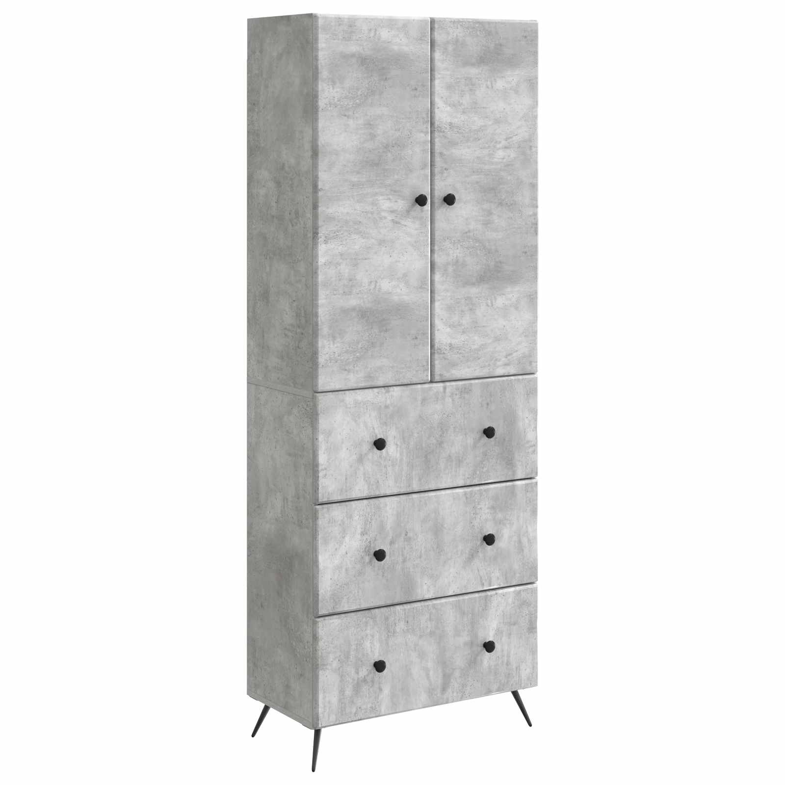 2-Piece Cabinet Set High Gloss White 66 x 34.5 x 90 cm