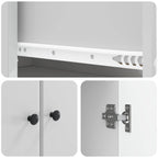 Juego de armarios 2 pcs Blanco Brillante 66 x 34,5 x 90 cm