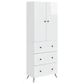 Juego de armarios 2 pcs Blanco Brillante 66 x 34,5 x 90 cm