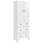 Juego de armarios 2 pcs Blanco Brillante 66 x 34,5 x 90 cm