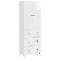 Juego de armarios 2 pcs Blanco Brillante 66 x 34,5 x 90 cm