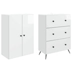 Juego de armarios 2 pcs Blanco Brillante 66 x 34,5 x 90 cm