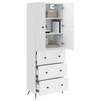 Juego de armarios 2 pcs Blanco Brillante 66 x 34,5 x 90 cm