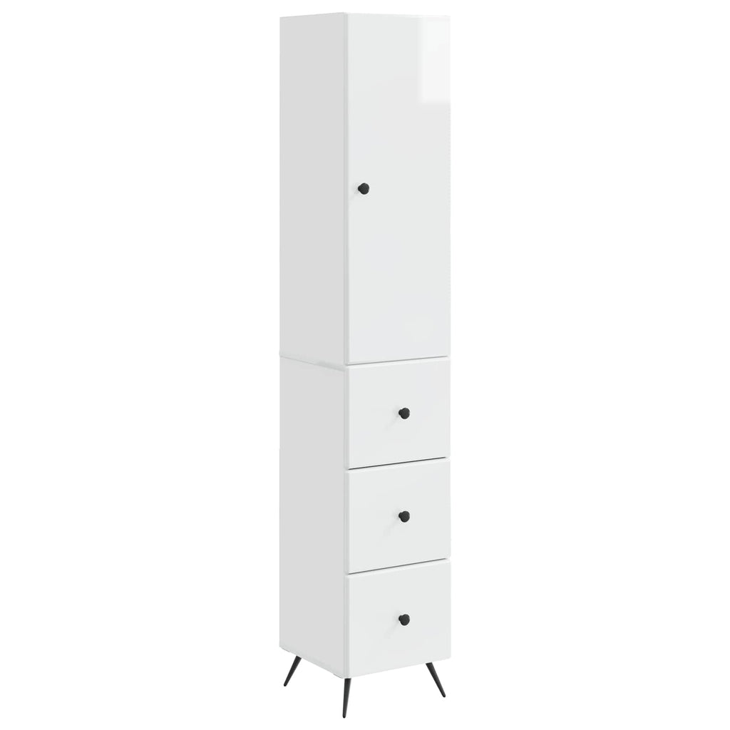 Juego de armarios 2 pcs Blanco Brillante 34,5 x 34,5 x 90 cm