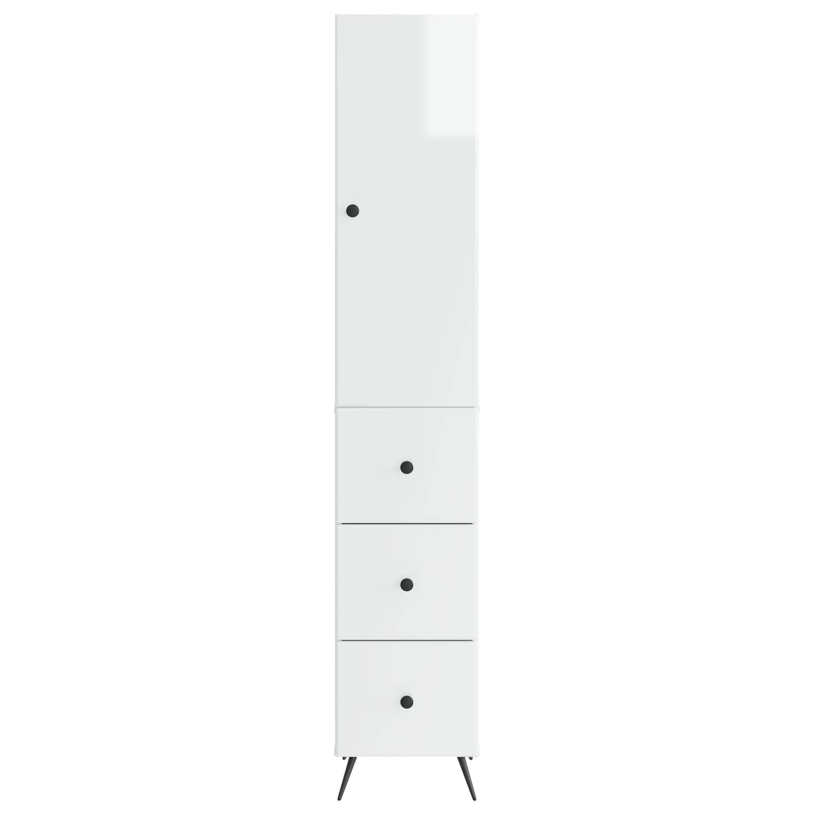 Juego de armarios 2 pcs Blanco Brillante 34,5 x 34,5 x 90 cm