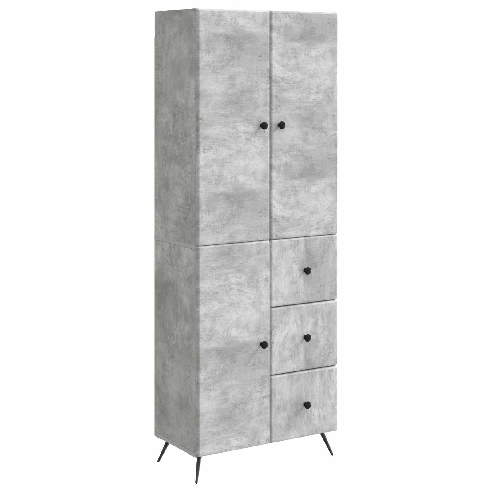 Juego de armarios 2 pcs Blanco Brillante Madera de ingeniería